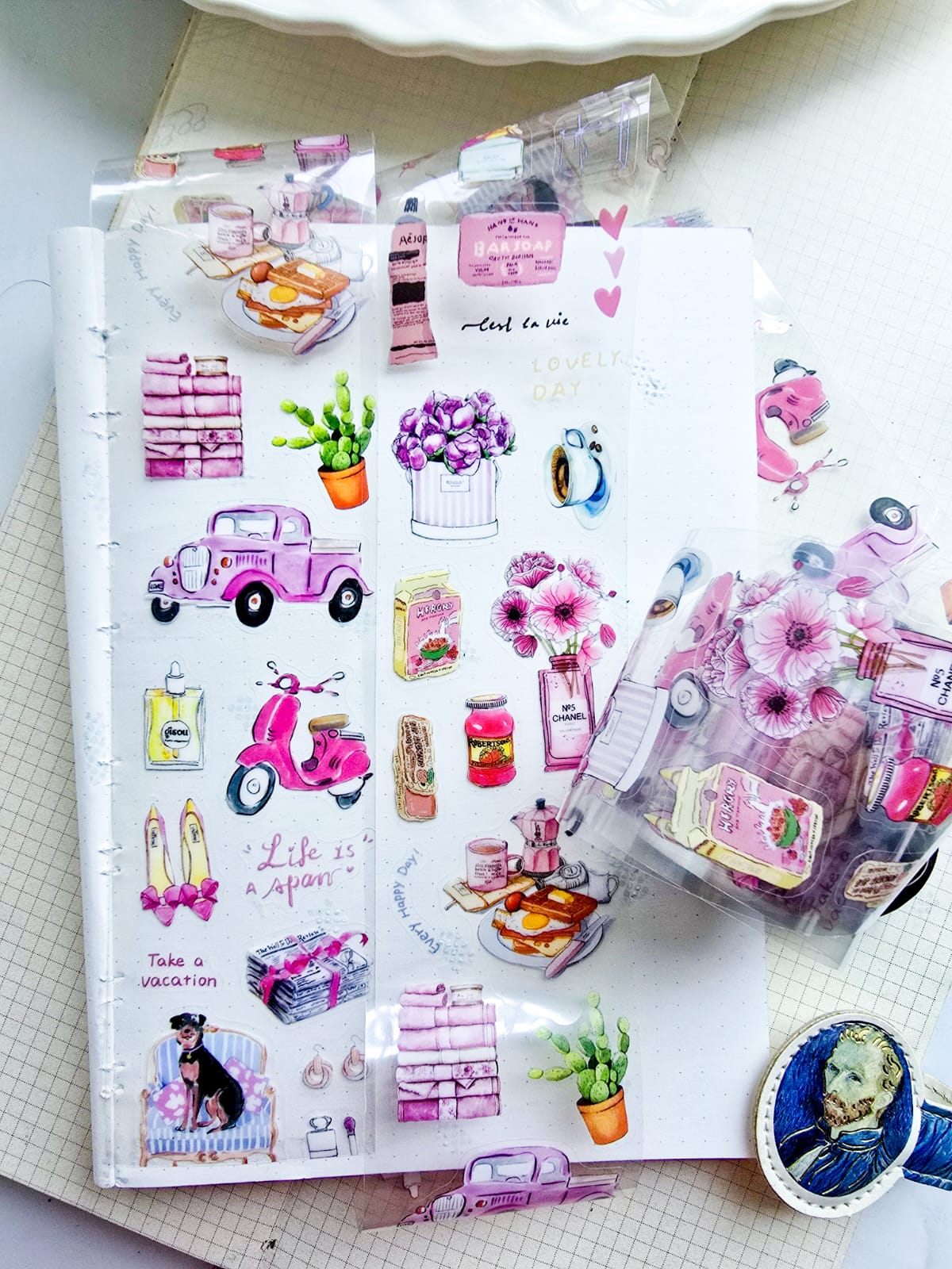 DYSH-201 | PET | Pear Clouds With Rain | 1 Pcs Sticker Roll | 60*2/380mm |