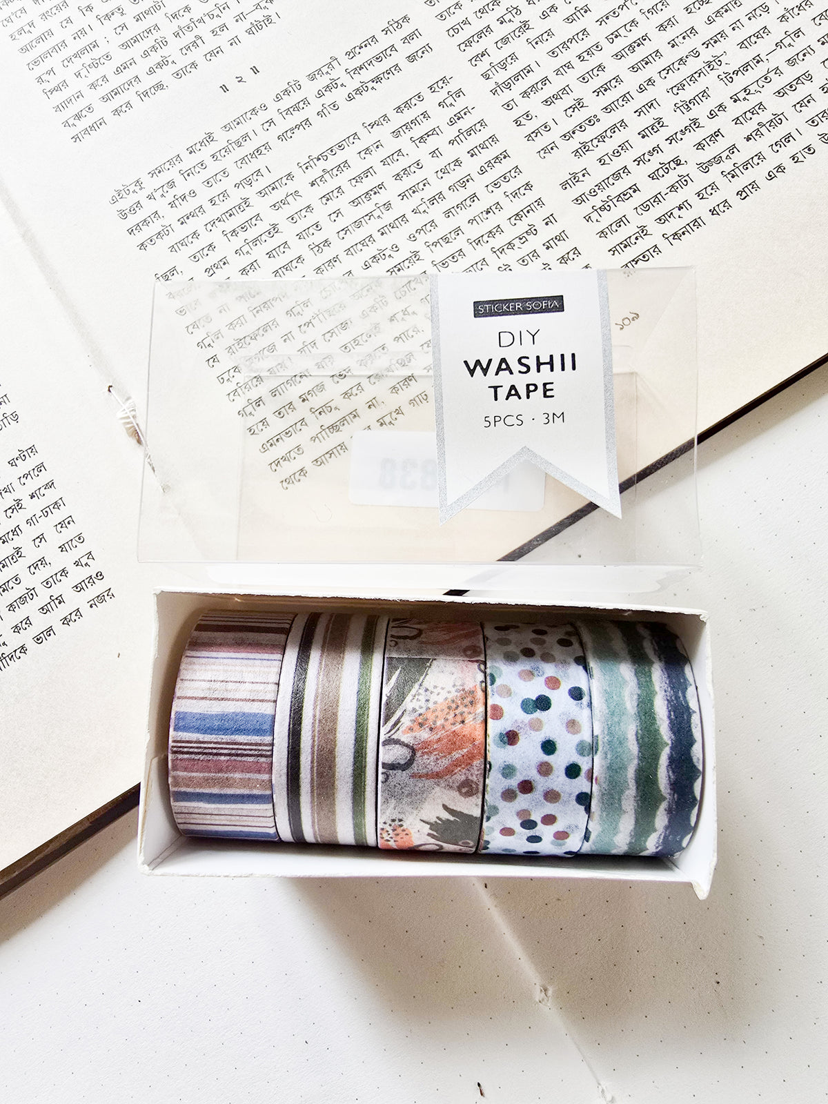 MG7838 | Sticker Sofia Vintage Journaling DIY Washi Tape | 5pcs | 3mm