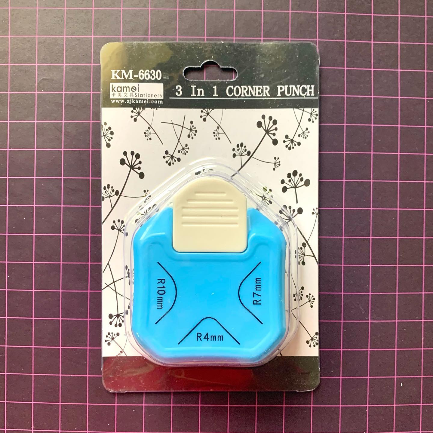 Km-6630  Corner Punch 3 in 1 | 10 mm | 7mm | 4mm