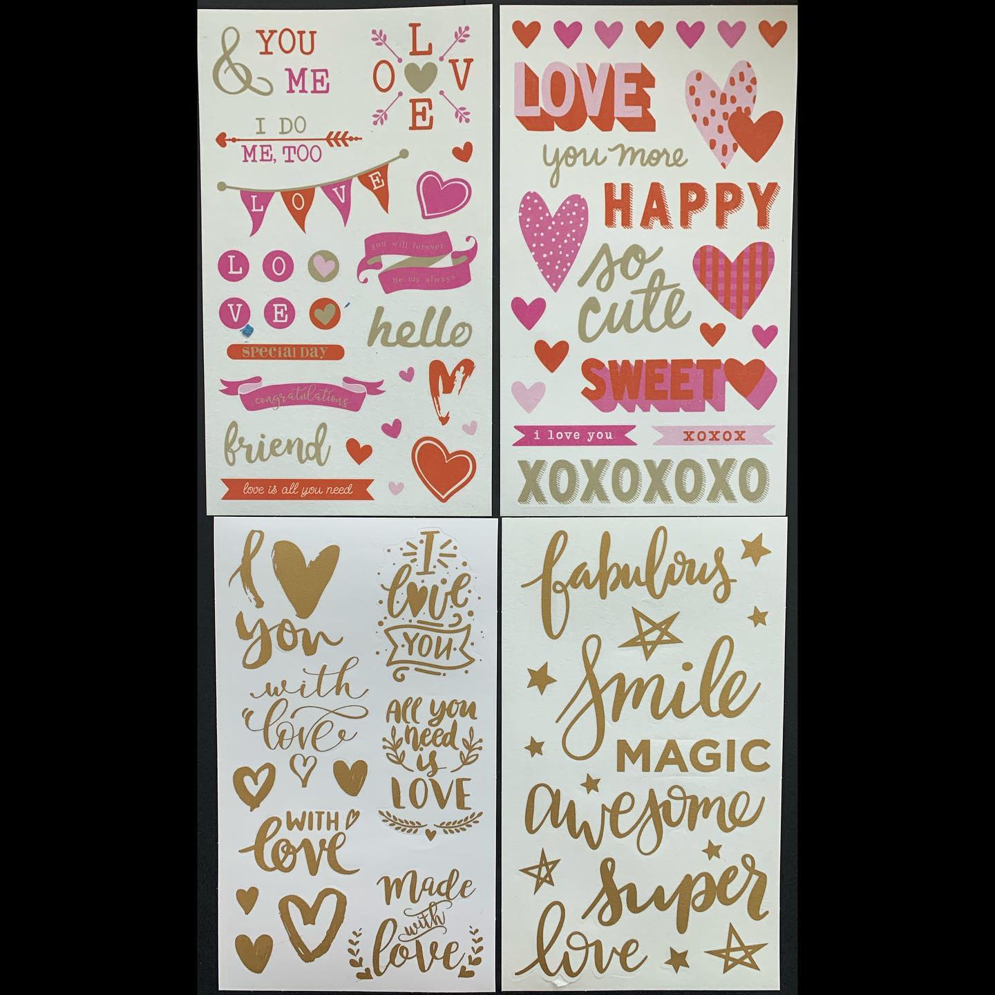 DSH1813 - 4 in 1 Deco Sticker Love Theme