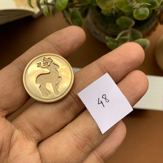 AW48 - Premium Seal Wax Stamp with Wooden Handle | 25mm Diameter