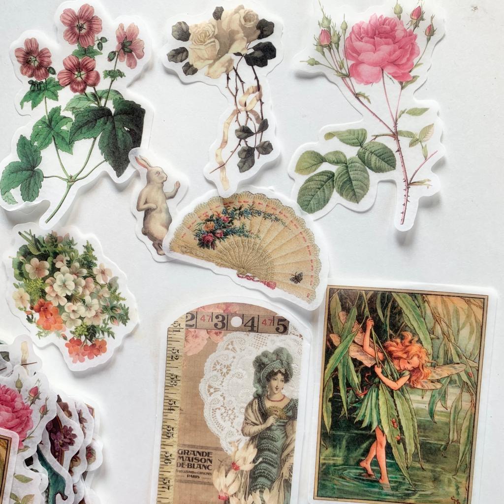 MMK06B052 NATURAL COLLECTION DECO STICKER 60 PC