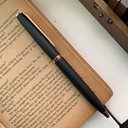 Crest Matt Black Exclusive Ball Pen by pierre cardin PARIS | Blue Ink