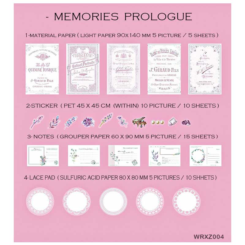 WRXZ004 - A4 -  Journal Papers & Stickers