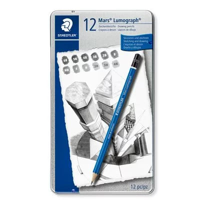 STAEDTLER - Drawing pencil Set of 12 with Metal case | containing 12 drawing pencils in assorted degrees | sketch